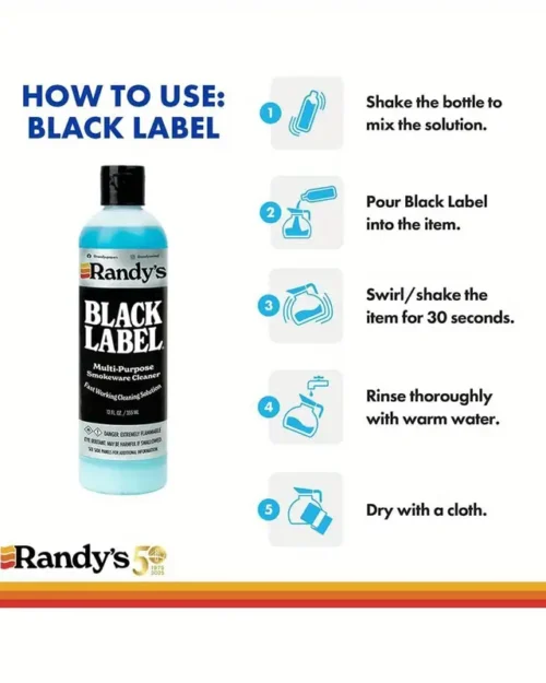 Randy's Black Label Cleaner and 6" Bristle Pipe Cleaners Bundle