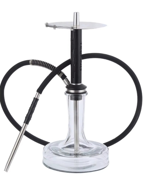 Russian Geometry Techno Stainless Steel Hookah – Medium Modern Style Shisha Set